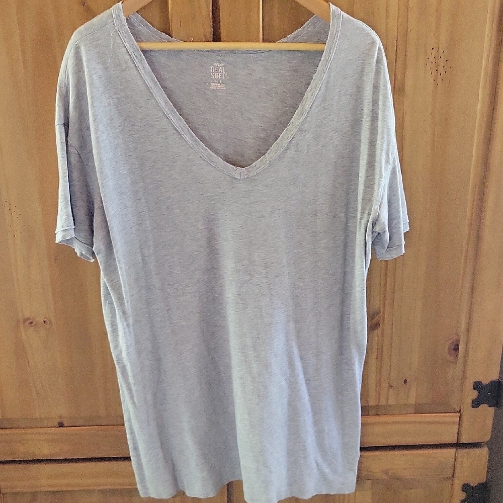 Gray V-Neck T-Shirt